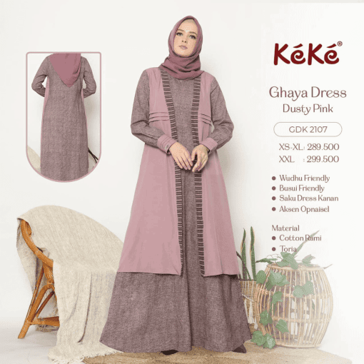 KEKE GHAYA DRESS DUSTY PINK