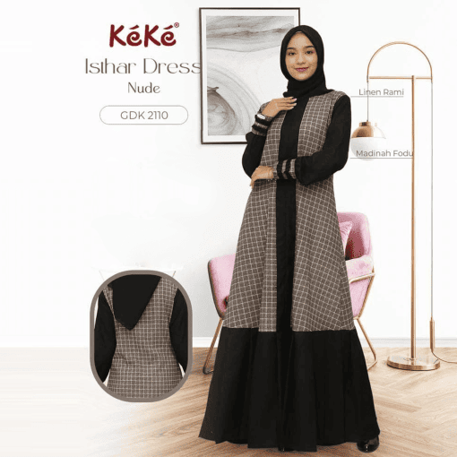 KEKE ISTHAR DRESS NUDE (GDK 2110)