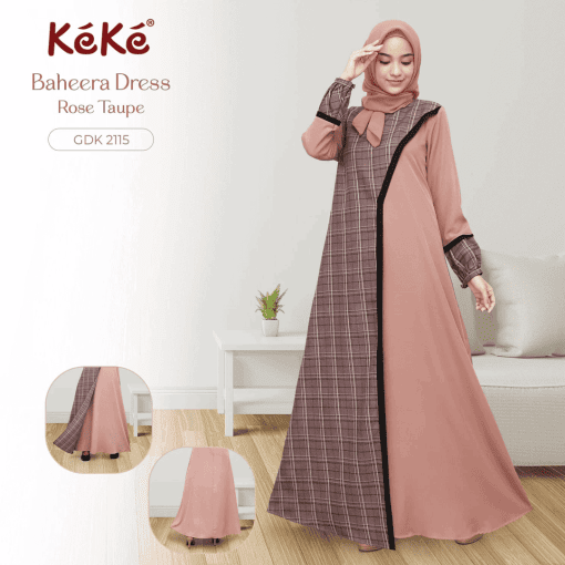 KEKE BAHEERA DRESS ROSE TAUPE (GDK 2115)