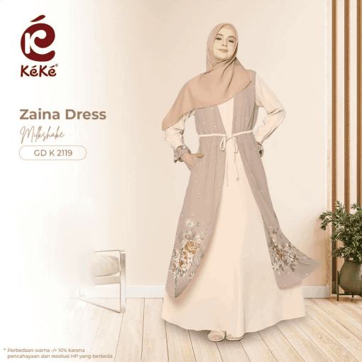 KEKE ZAINA DRESS MILKSHAKE (GD2119)