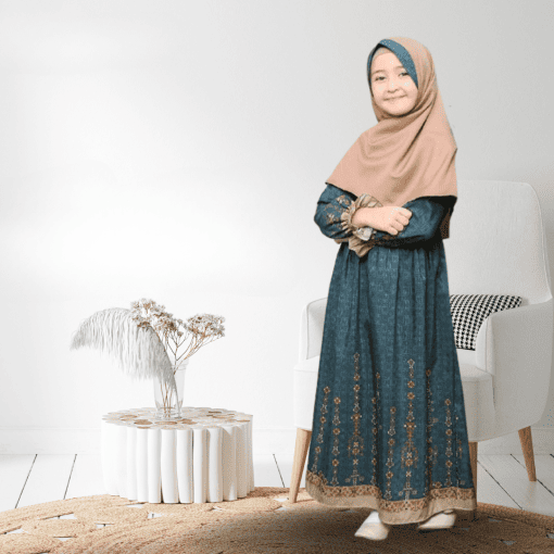 KEKE KHANZA DRESS ANAK DARK GREEN