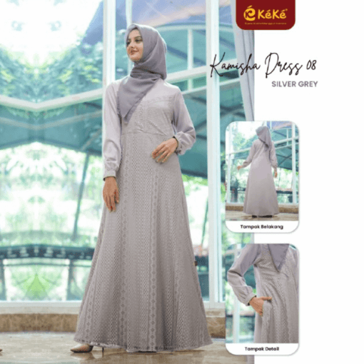 KAMISHA DRESS 08 SILVER GREY