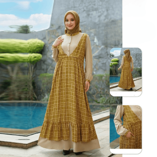 KEKE ELBISE 08 MUSTARD