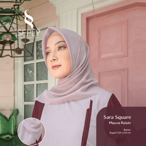 SARA SQUARE MAUVE RAISIN