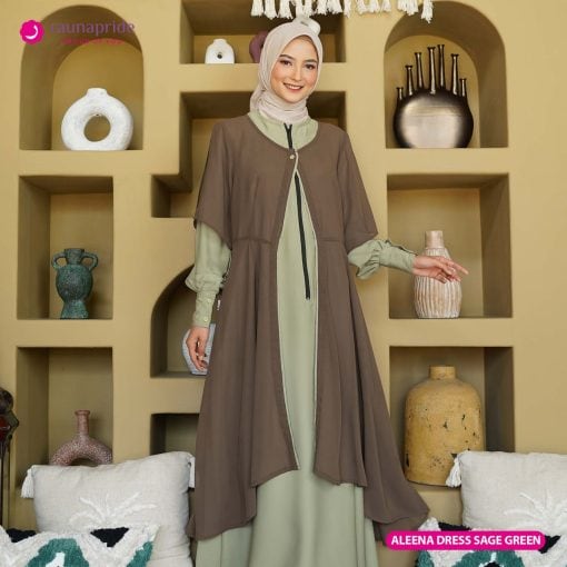 ALEENA DRESS SAGE GREEN
