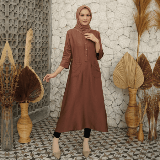 ABIKA PAMELA DRESS MOCCA